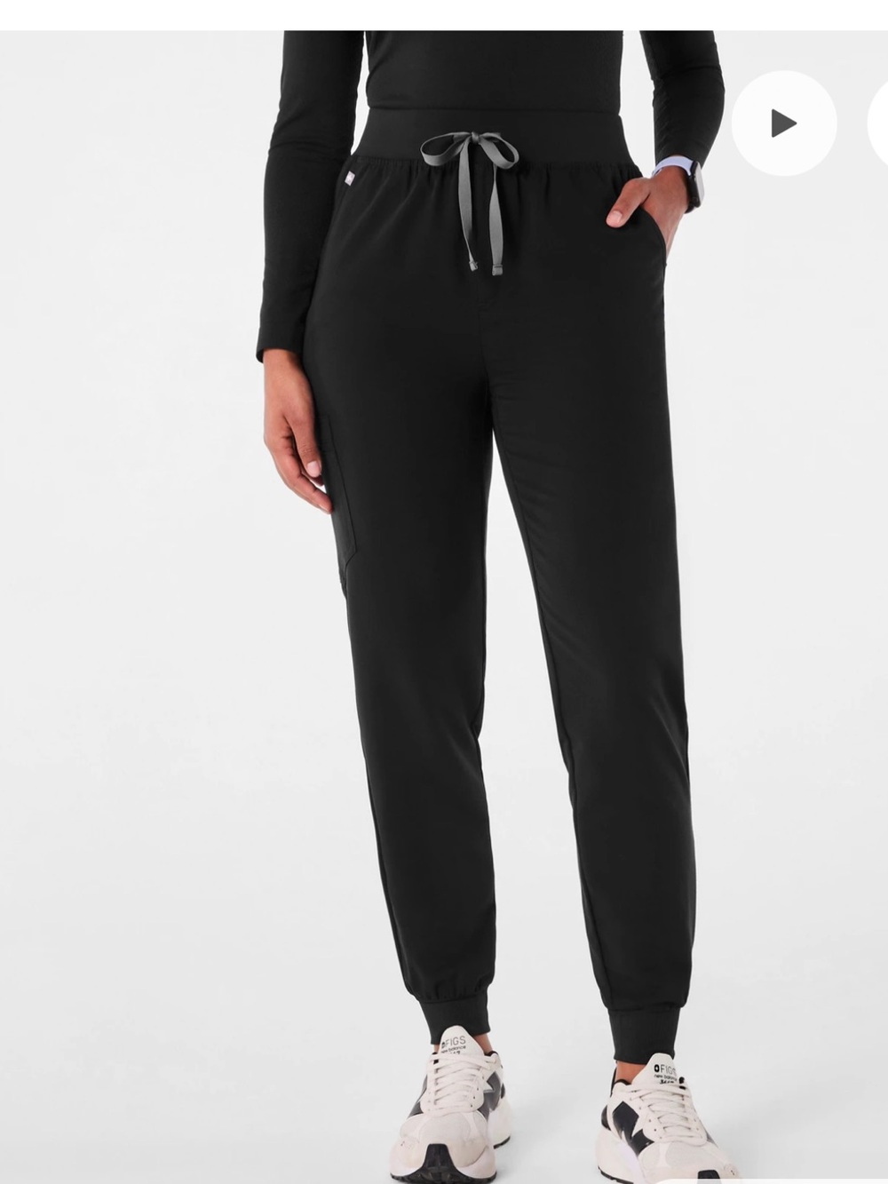 Figs Zamora high rise jogger scrub pant large